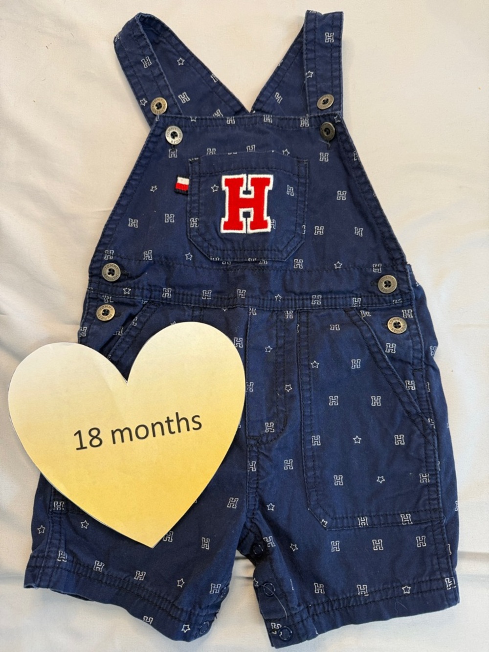 Tommy Hilfiger Blue Overalls with Nautical Pattern
